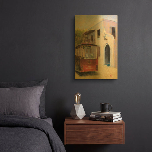 'Wonder if we' By Marie Marfia Fine Art Gold Metal Wall Art
