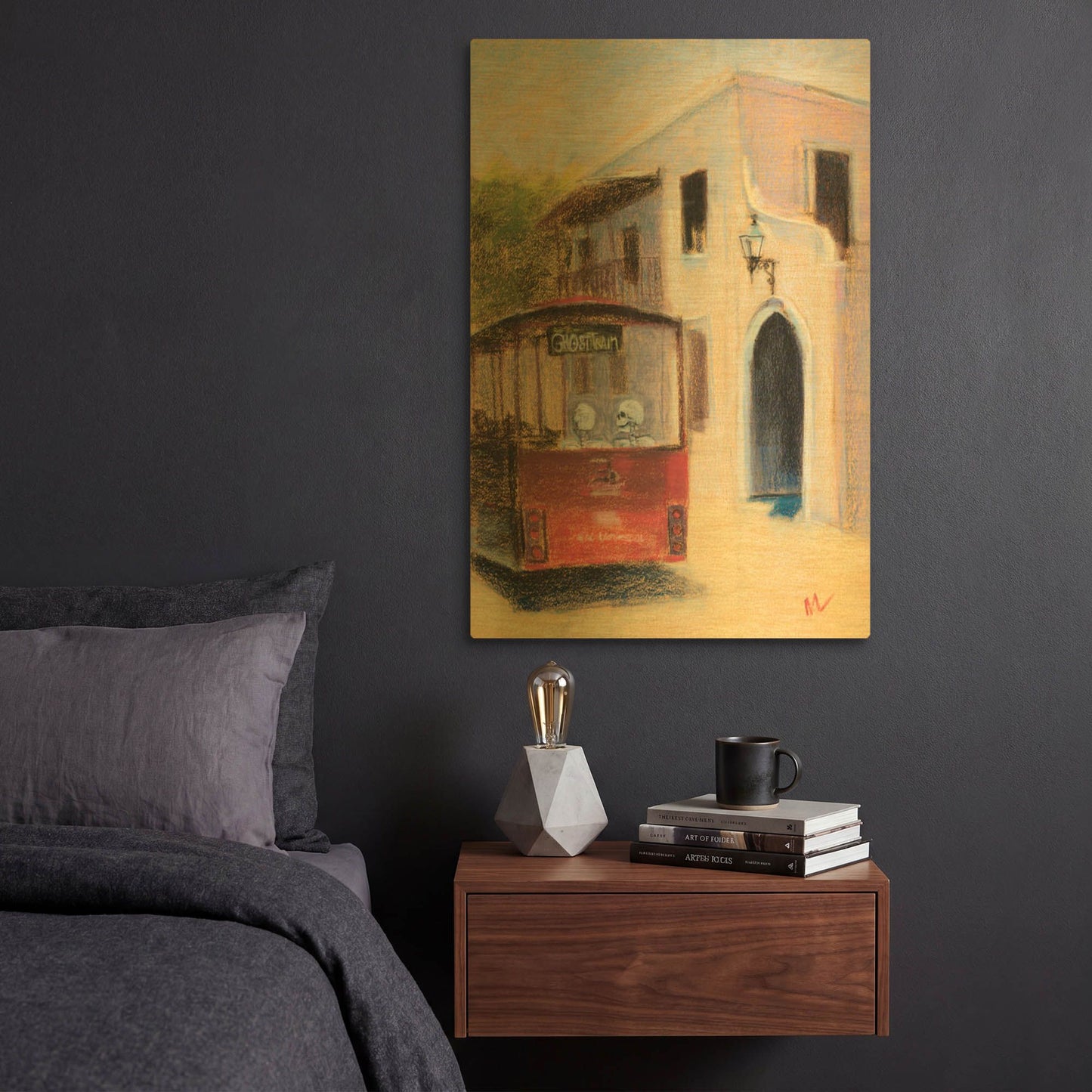 'Wonder if we' By Marie Marfia Fine Art Gold Metal Wall Art