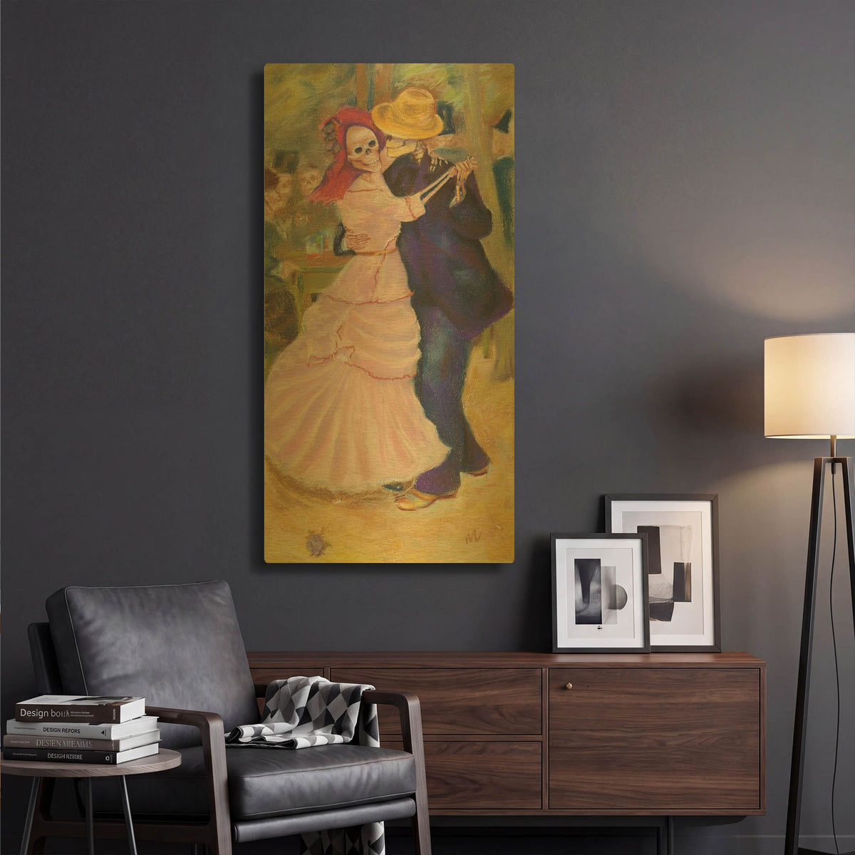 'Skelly Dance At Bougival' By Marie Marfia Fine Art Gold Metal Wall Art