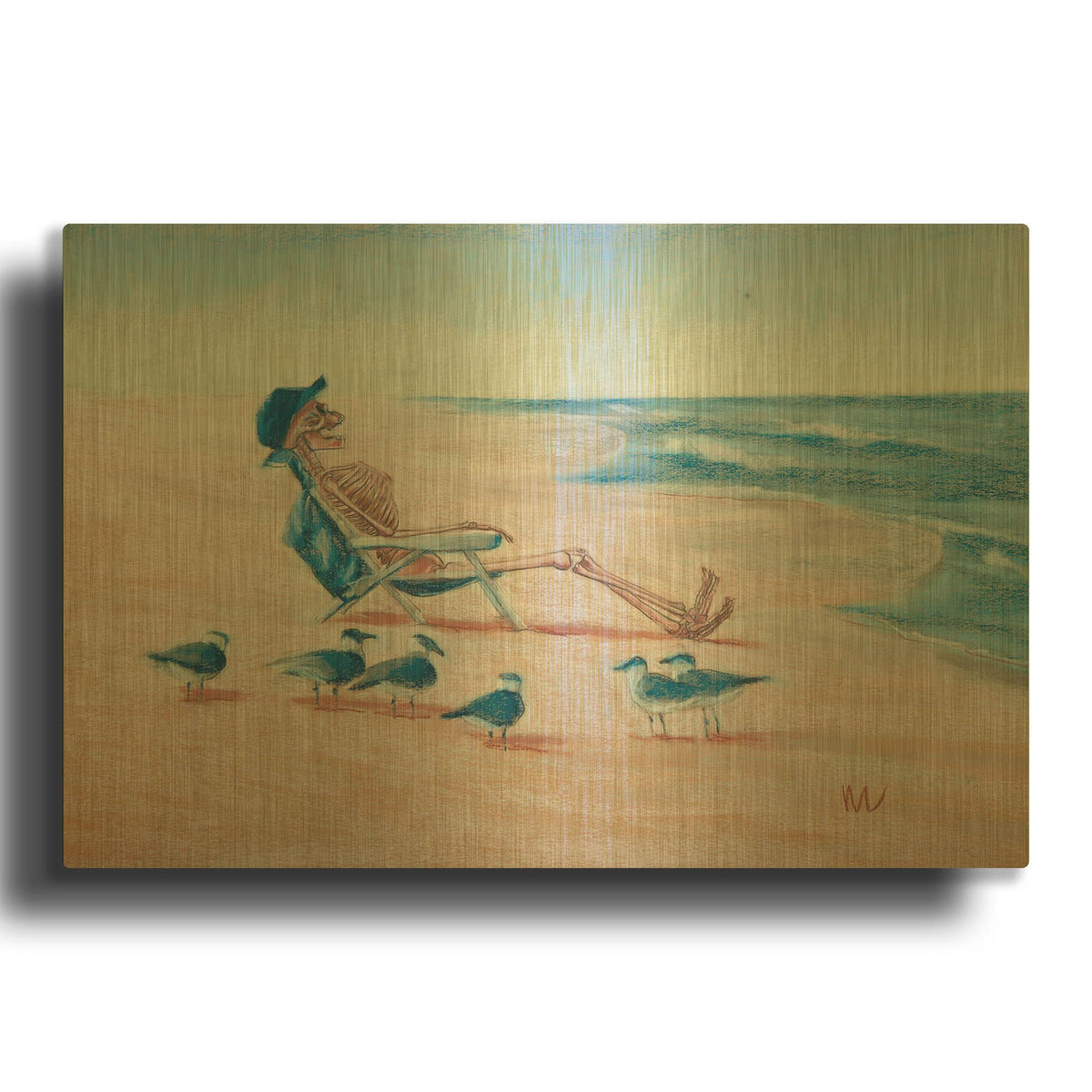 'The Audience' By Marie Marfia Fine Art Gold Metal Wall Art