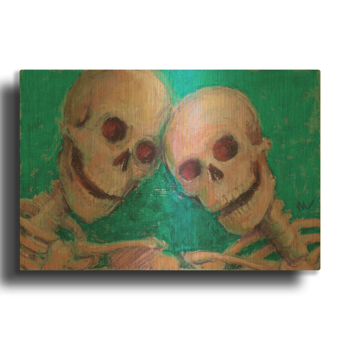 'BFFs' By Marie Marfia Fine Art Gold Metal Wall Art