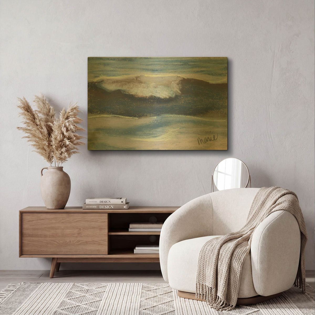 'Wave Portrait No. 12' By Marie Marfia Fine Art Gold Metal Wall Art