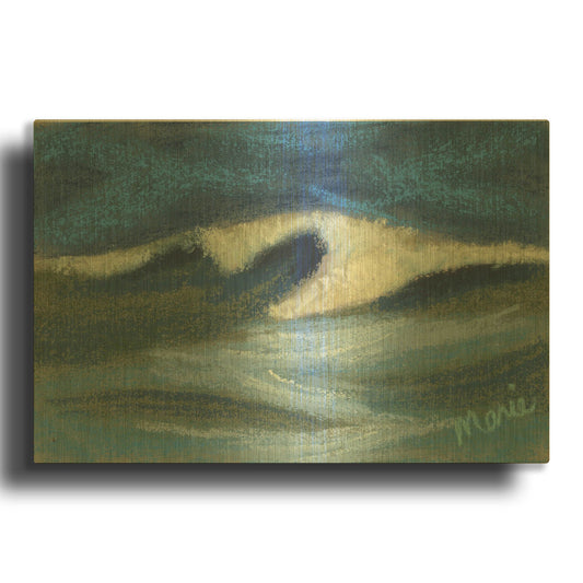 'Wave Portrait No. 18' By Marie Marfia Fine Art Gold Metal Wall Art