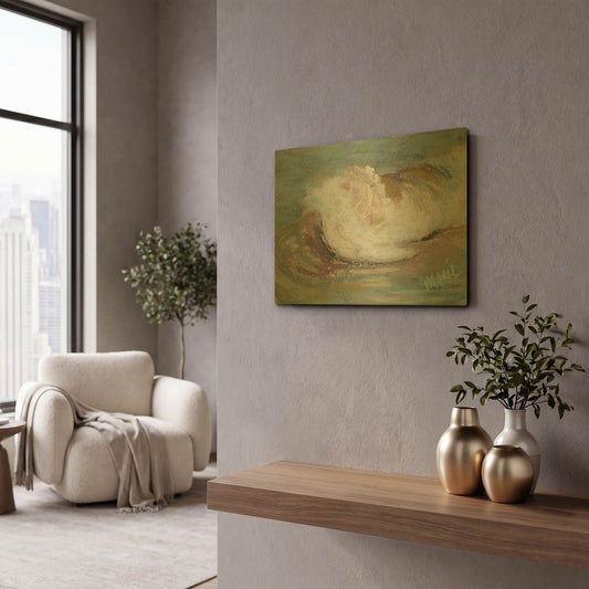 'Wave Portrait No. 21' By Marie Marfia Fine Art Gold Metal Wall Art