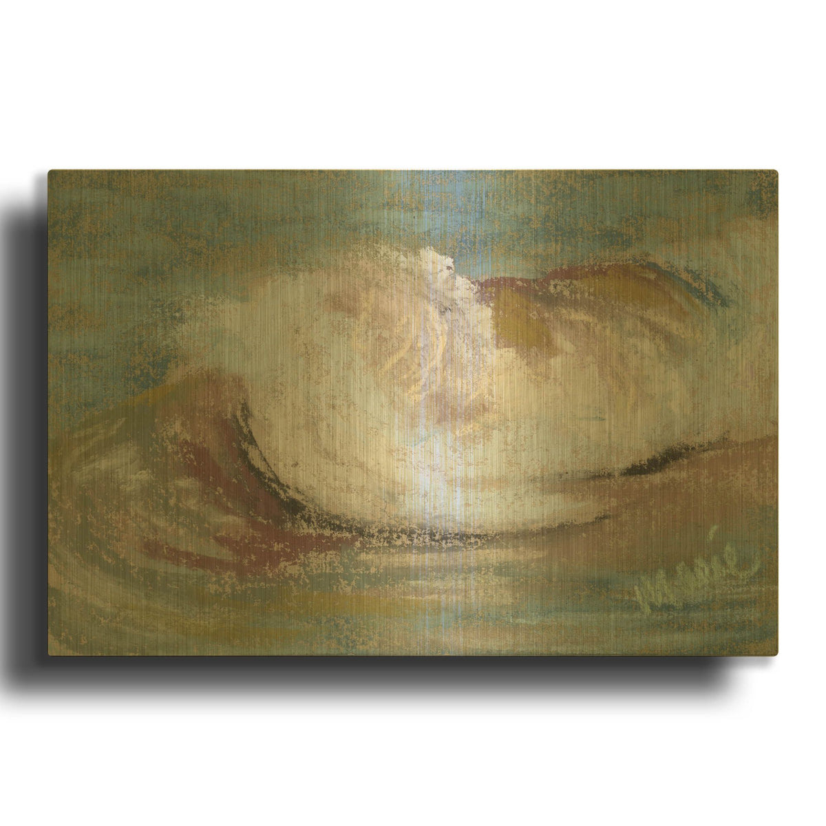 'Wave Portrait No. 21' By Marie Marfia Fine Art Gold Metal Wall Art