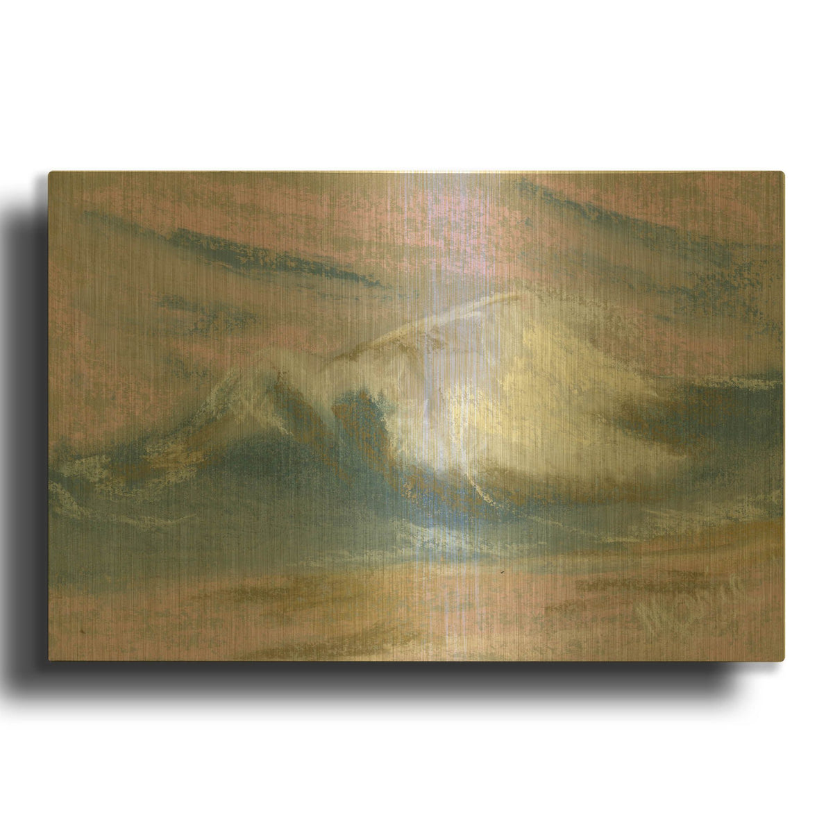 'Wave Portrait No. 49' By Marie Marfia Fine Art Gold Metal Wall Art