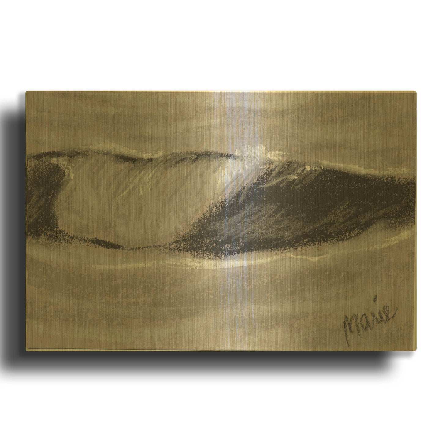 'Wave Portrait No. 54' By Marie Marfia Fine Art Gold Metal Wall Art