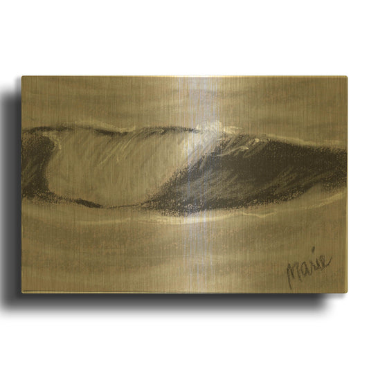 'Wave Portrait No. 54' By Marie Marfia Fine Art Gold Metal Wall Art