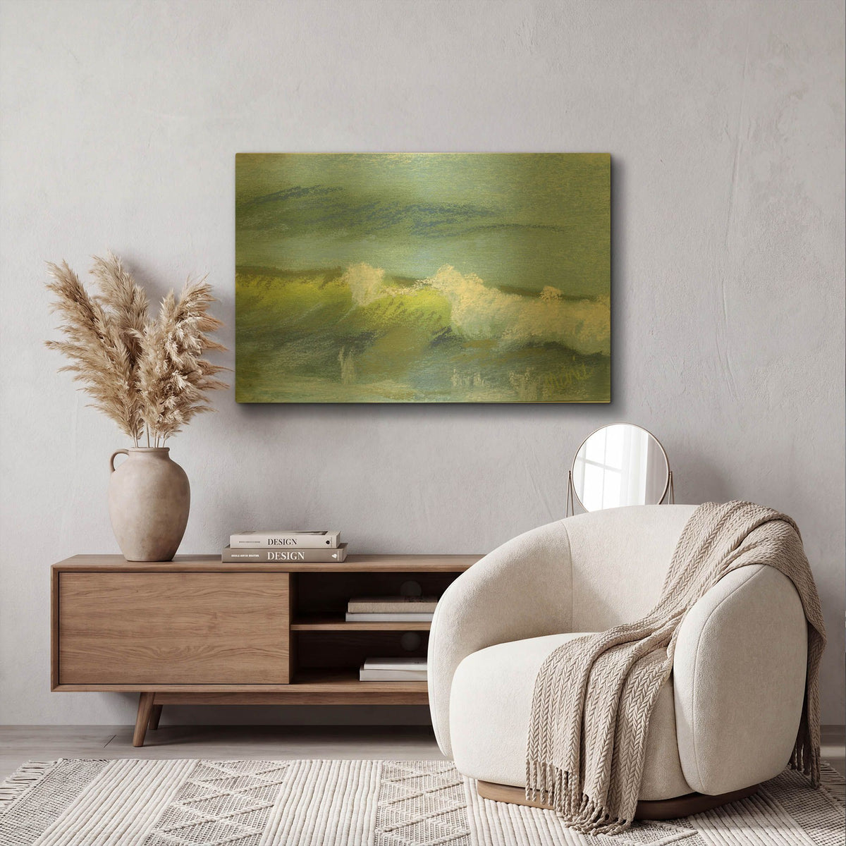 'Wave Portrait No. 64' By Marie Marfia Fine Art Gold Metal Wall Art