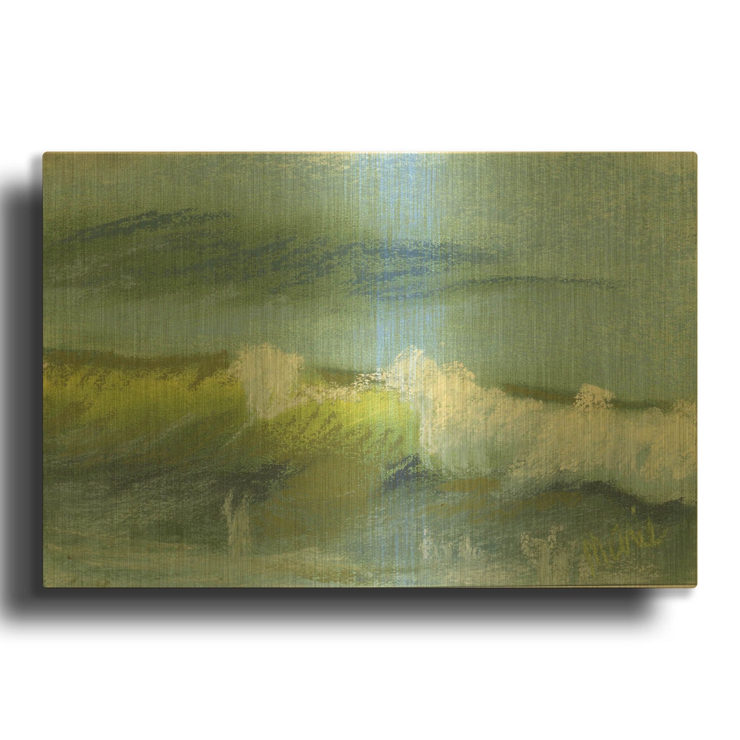 'Wave Portrait No. 64' By Marie Marfia Fine Art Gold Metal Wall Art