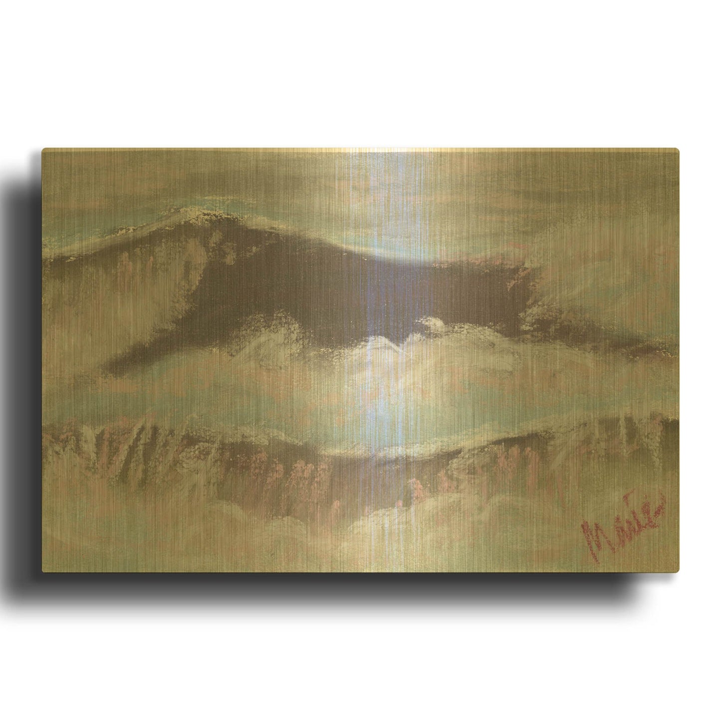 'Wave Portrait No. 66' By Marie Marfia Fine Art Gold Metal Wall Art