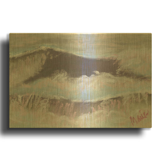 'Wave Portrait No. 66' By Marie Marfia Fine Art Gold Metal Wall Art