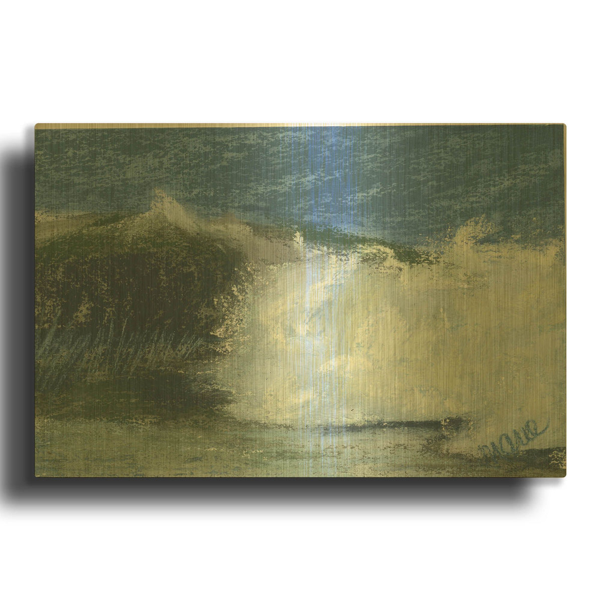 'Wave Portrait No. 75' By Marie Marfia Fine Art Gold Metal Wall Art