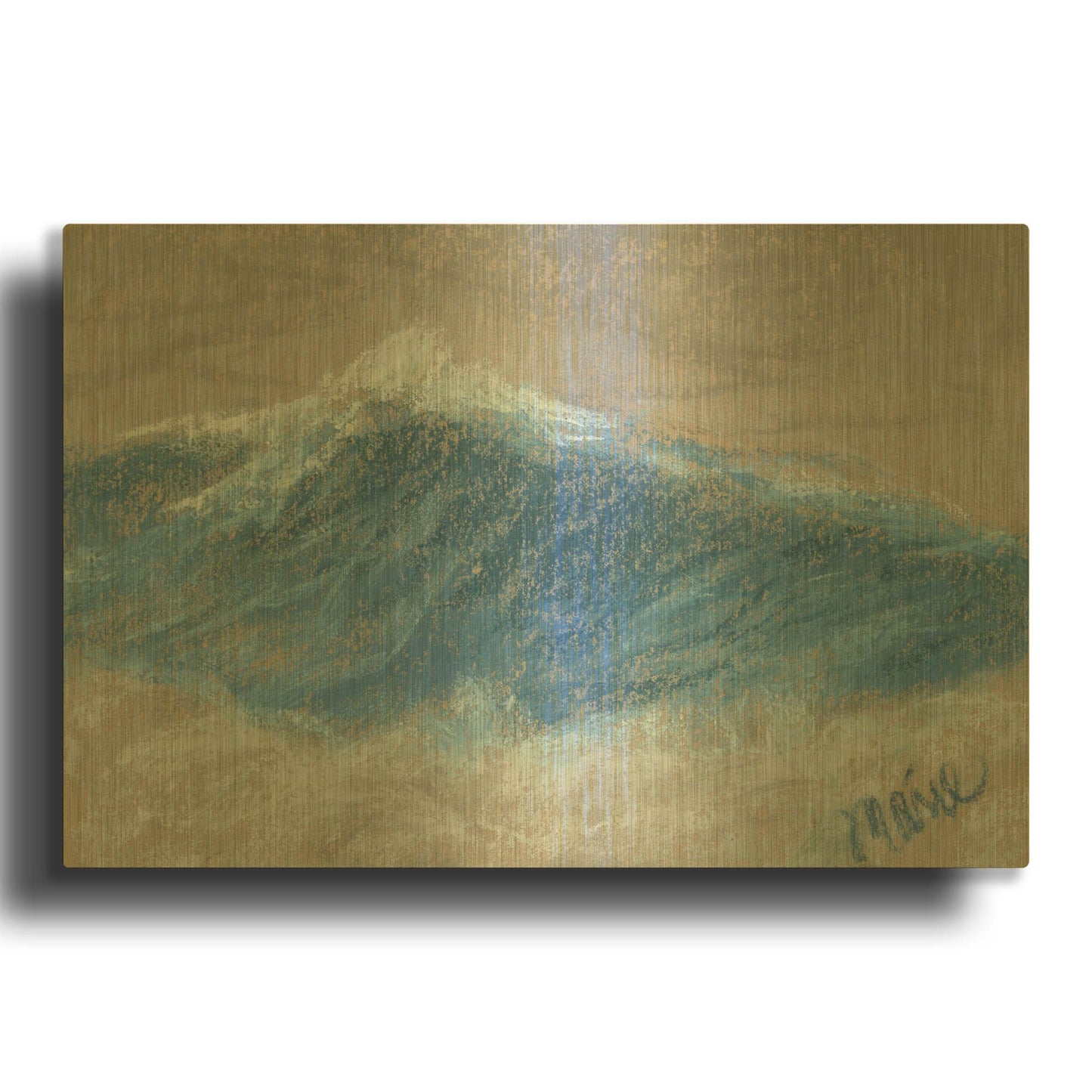 'Wave Portrait No. 87' By Marie Marfia Fine Art Gold Metal Wall Art