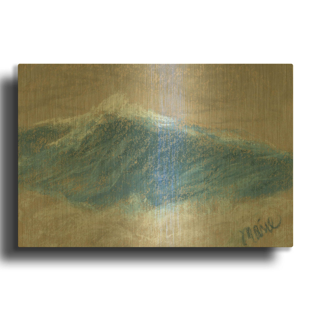 'Wave Portrait No. 87' By Marie Marfia Fine Art Gold Metal Wall Art