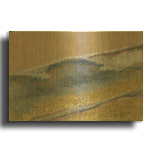 'Green and Gold' By Marie Marfia Fine Art Gold Metal Wall Art