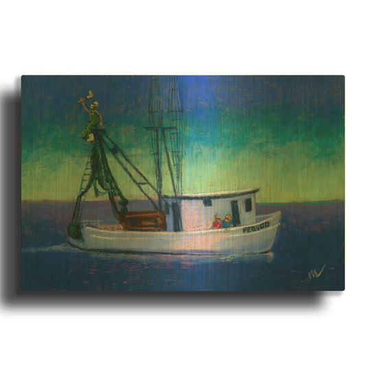 'Captain' By Marie Marfia Fine Art Gold Metal Wall Art