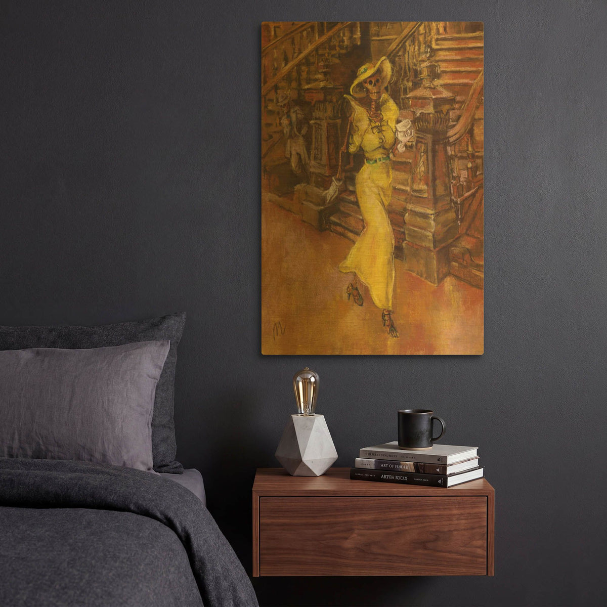 'High Skeller' By Marie Marfia Fine Art Gold Metal Wall Art