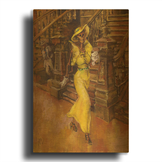 'High Skeller' By Marie Marfia Fine Art Gold Metal Wall Art
