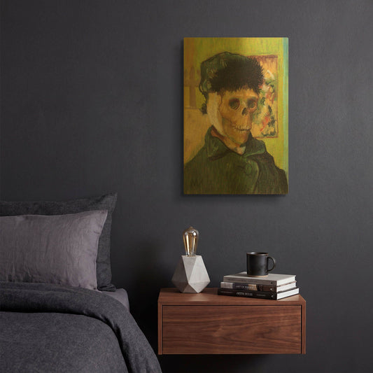 'Vincent Van Skelly' By Marie Marfia Fine Art Gold Metal Wall Art