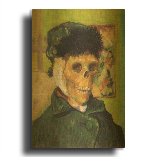 'Vincent Van Skelly' By Marie Marfia Fine Art Gold Metal Wall Art