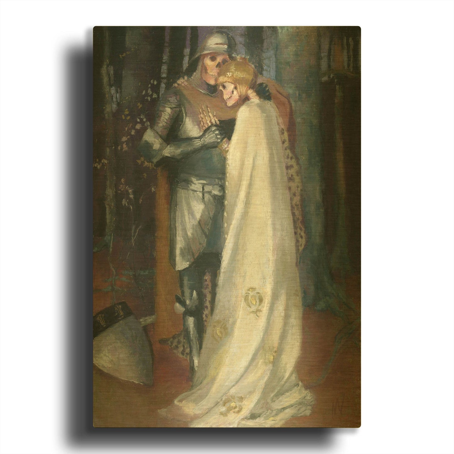 'Neverending Love Story' By Marie Marfia Fine Art Gold Metal Wall Art