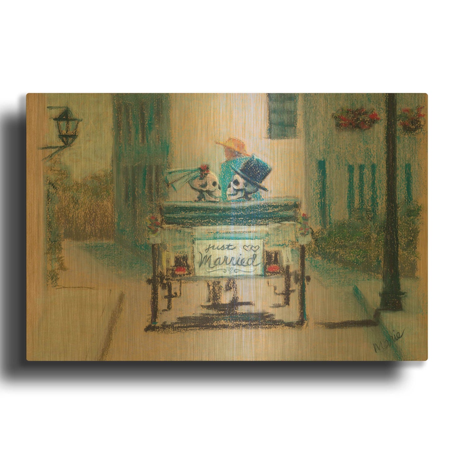 'Happily Ever After' By Marie Marfia Fine Art Gold Metal Wall Art