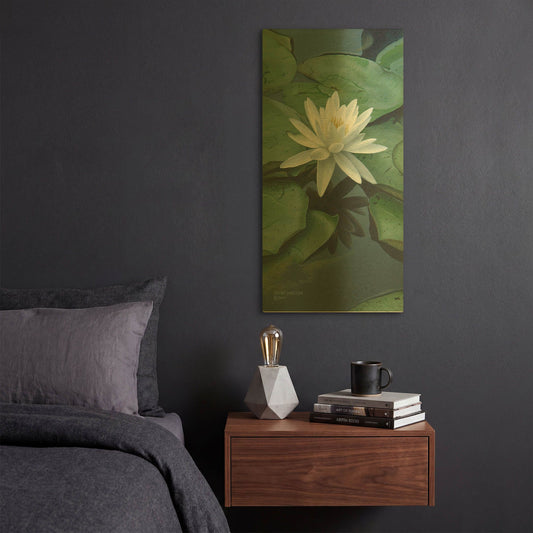 'Early to Rise - Water Lily' By Mark Mueller Wildlife Art Gold Metal Wall Art