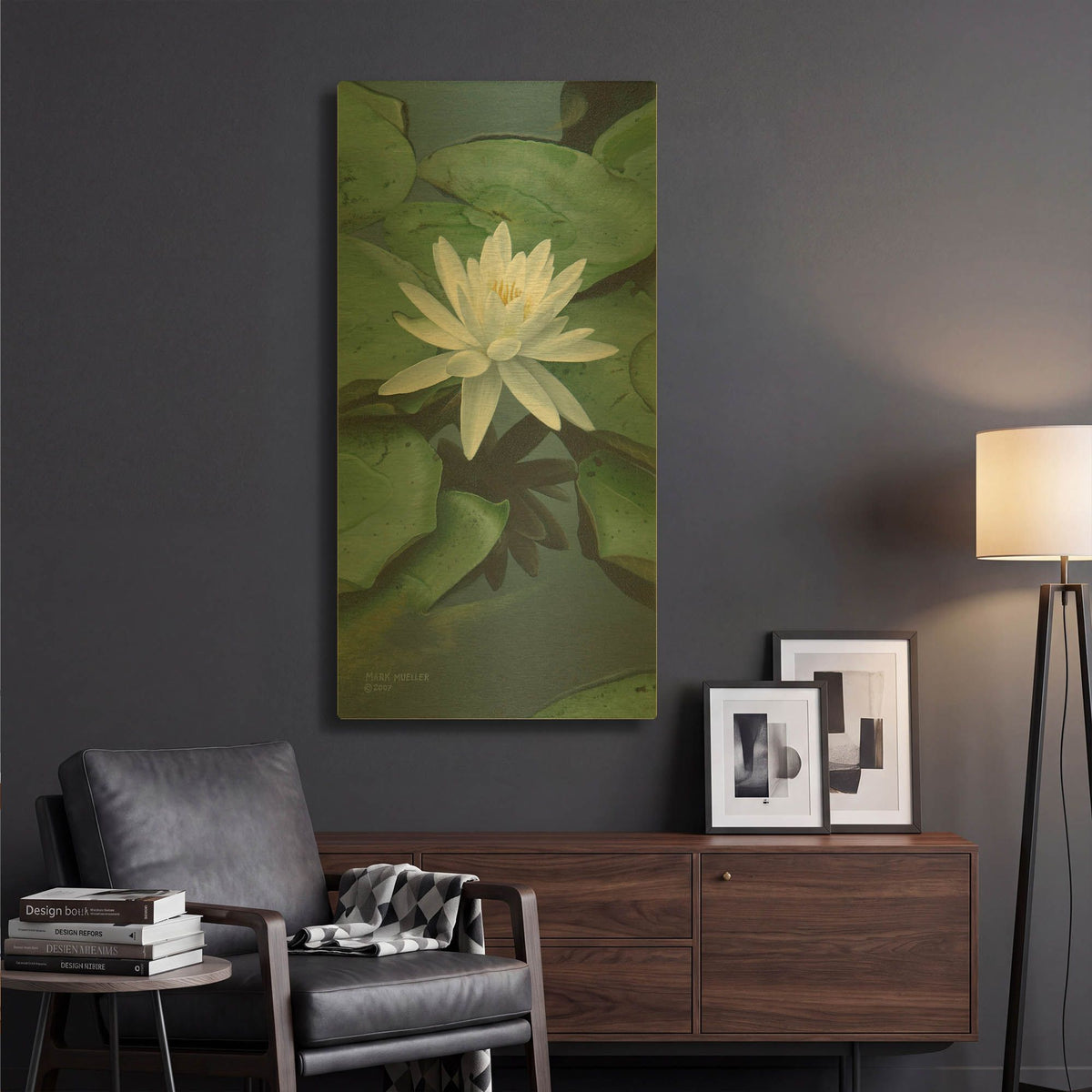 'Early to Rise - Water Lily' By Mark Mueller Wildlife Art Gold Metal Wall Art