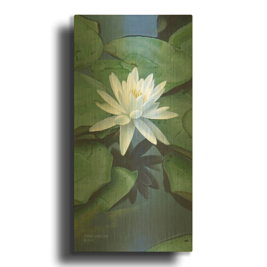'Early to Rise - Water Lily' By Mark Mueller Wildlife Art Gold Metal Wall Art