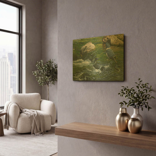'Fishin' By Mark Mueller Wildlife Art Gold Metal Wall Art