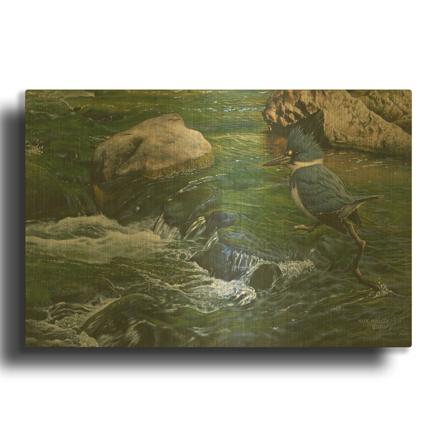 'Fishin' By Mark Mueller Wildlife Art Gold Metal Wall Art