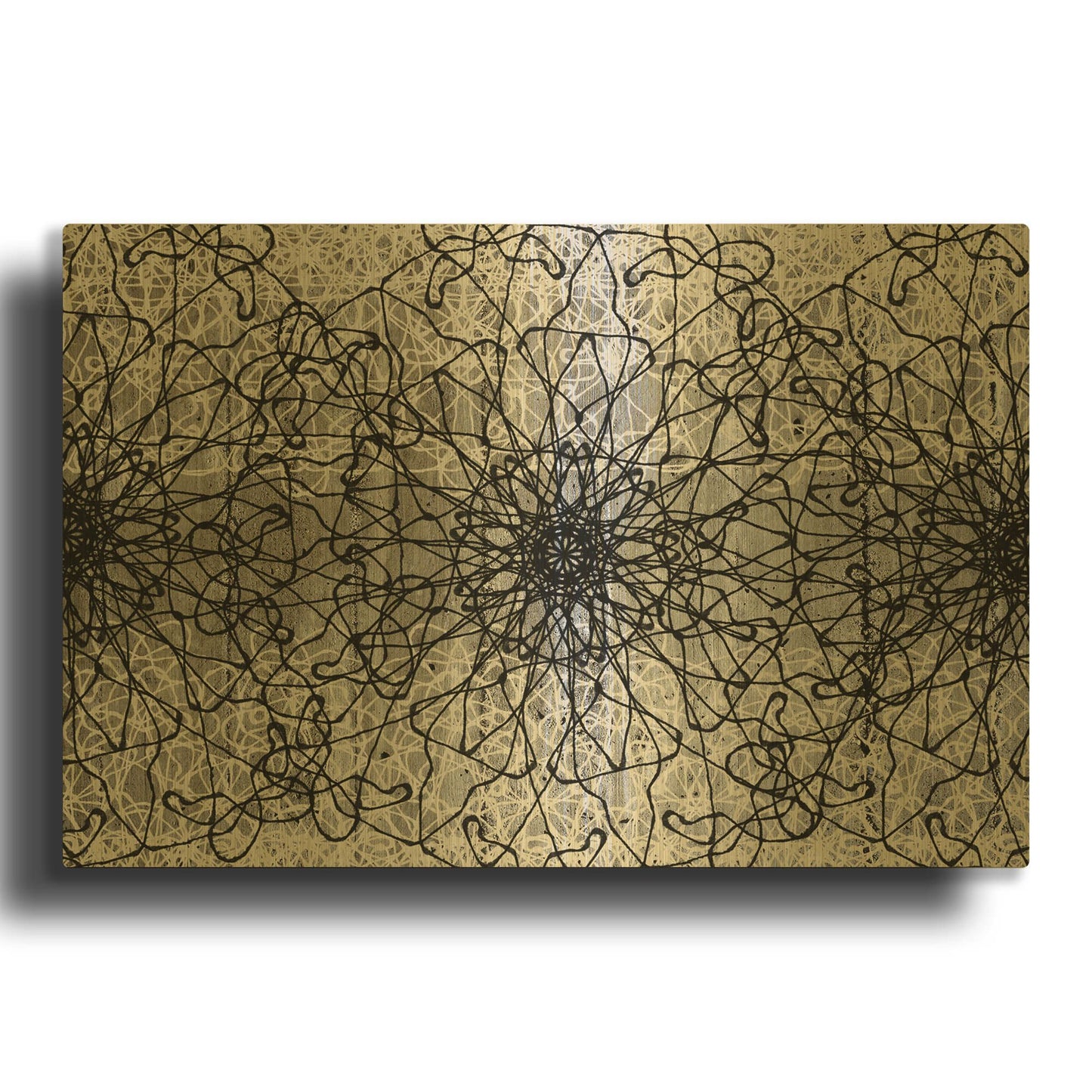 'Elegant Pattern 2' By Irena Orlov Gold Metal Wall Art