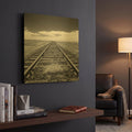 'Tracks To Infinity' By Monte Nagler Gold Metal Wall Art