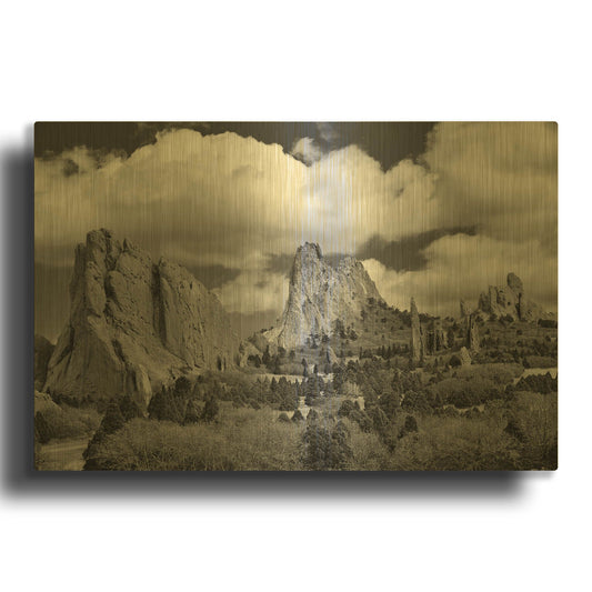 'Garden of the Gods' By Monte Nagler Gold Metal Wall Art