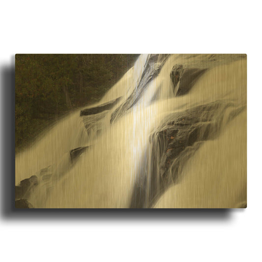 'Bond Falls Detail 2' By Monte Nagler Gold Metal Wall Art