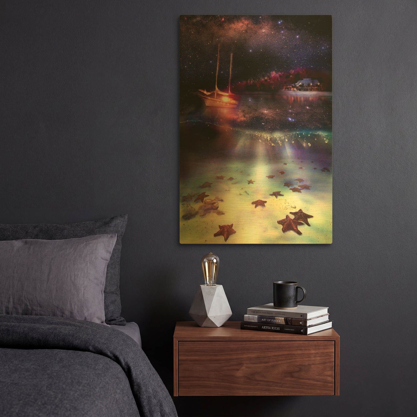 'Stary Stary Nite' By Murray Henderson Fine Art Gold Metal Wall Art