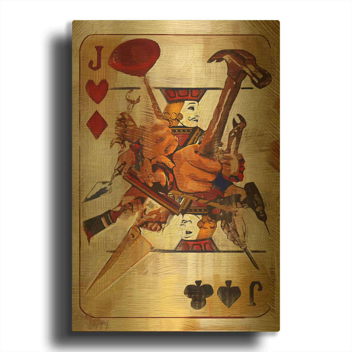 'Jack Of All Trades' By Murray Henderson Fine Art Gold Metal Wall Art