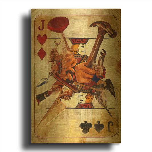 'Jack Of All Trades' By Murray Henderson Fine Art Gold Metal Wall Art