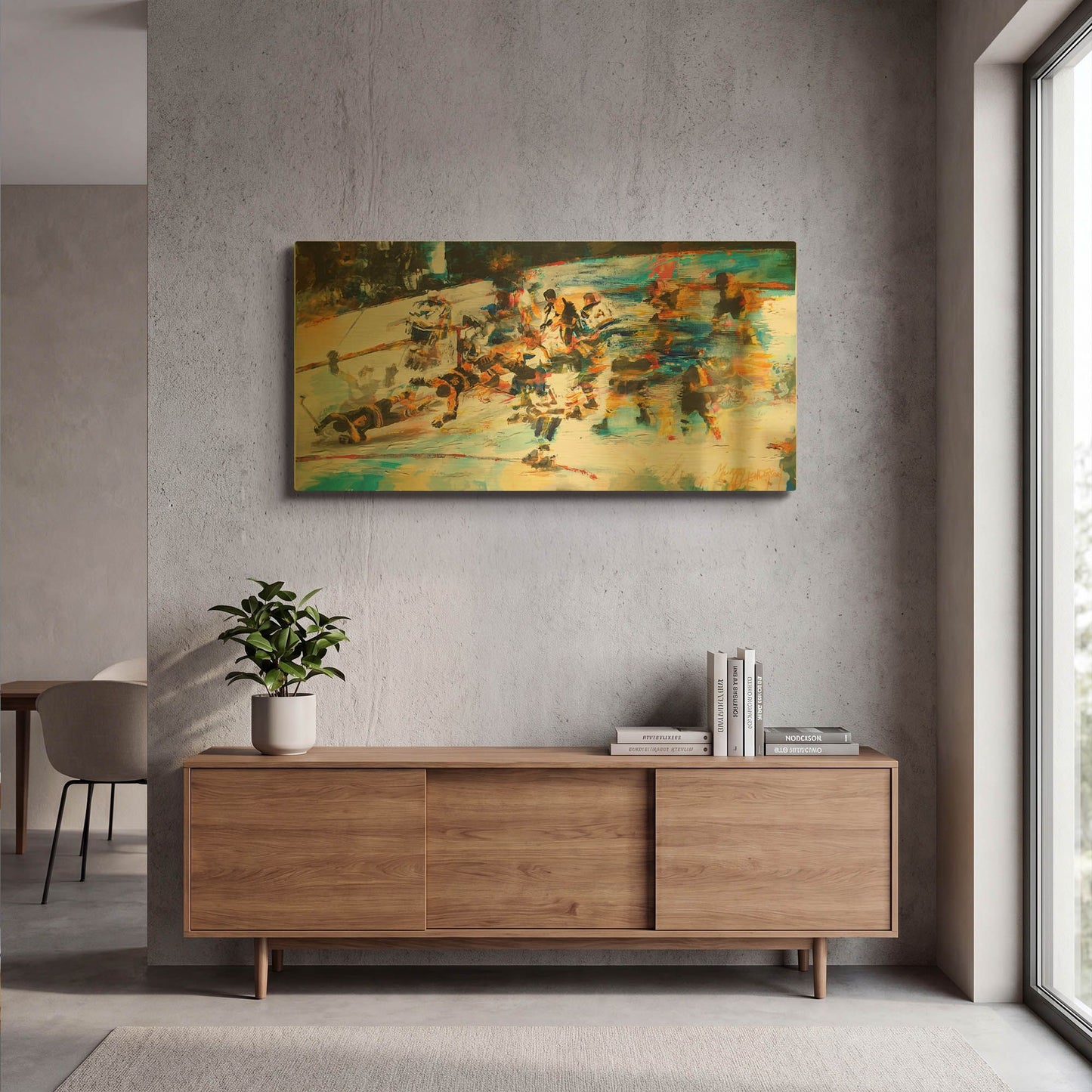 'Bobby Scores 1' By Murray Henderson Fine Art Gold Metal Wall Art
