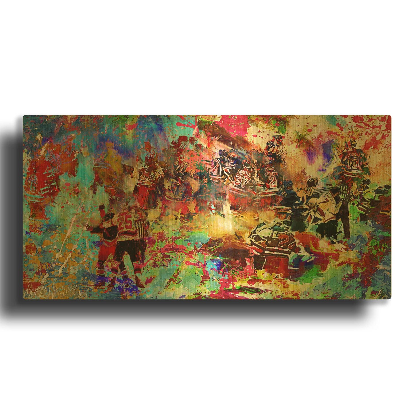 'Brawl 1' By Murray Henderson Fine Art Gold Metal Wall Art