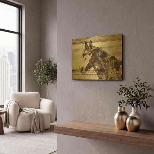 'Jalisco Horse' By Irena Orlov Gold Metal Wall Art