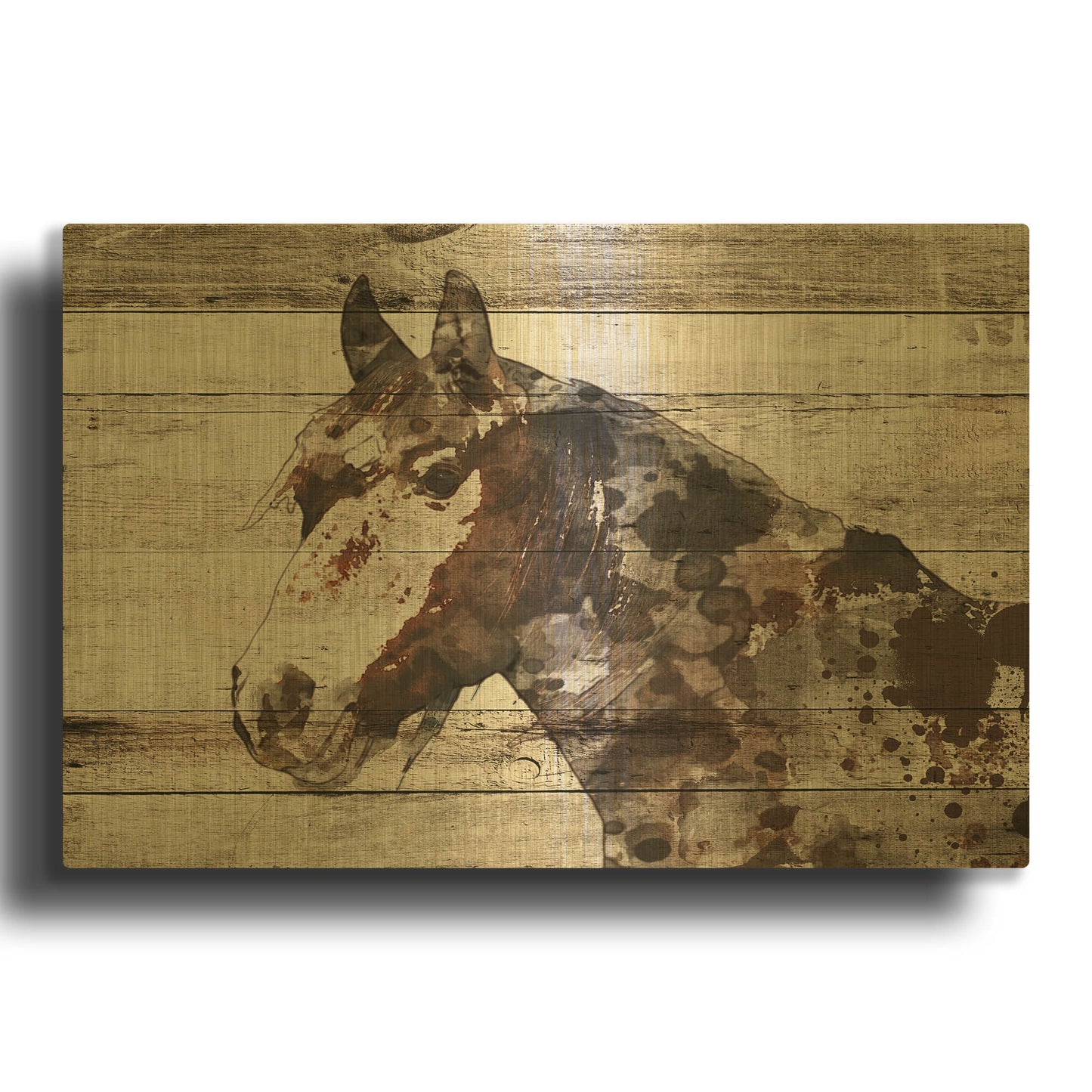 'Jalisco Horse' By Irena Orlov Gold Metal Wall Art