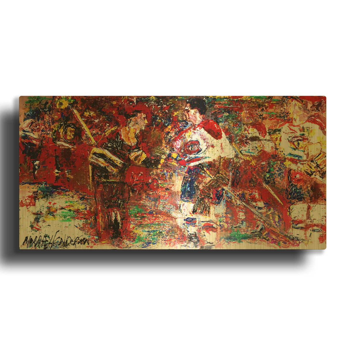 'Rockets Handshake 1' By Murray Henderson Fine Art Gold Metal Wall Art