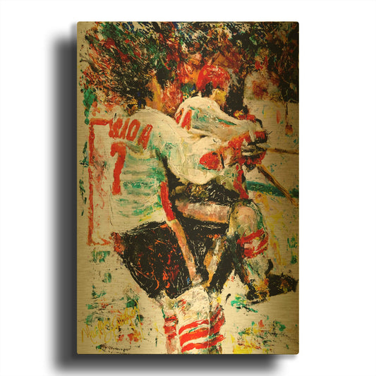 'The Goal 72 1' By Murray Henderson Fine Art Gold Metal Wall Art