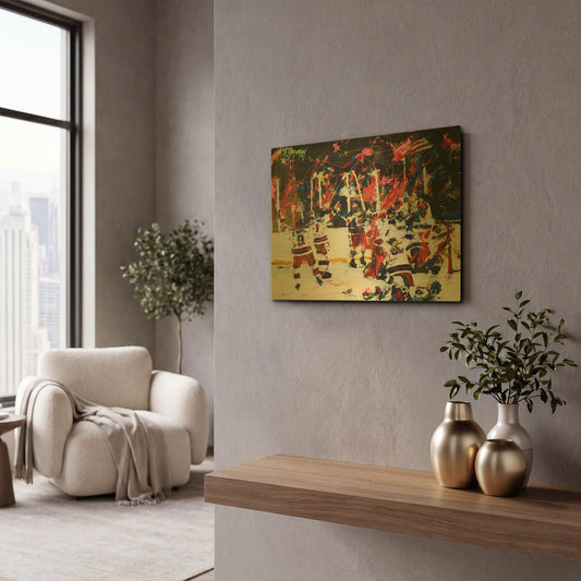 'USA Maricle On Ice' By Murray Henderson Fine Art Gold Metal Wall Art