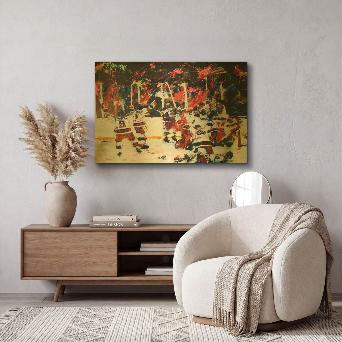 'USA Maricle On Ice' By Murray Henderson Fine Art Gold Metal Wall Art