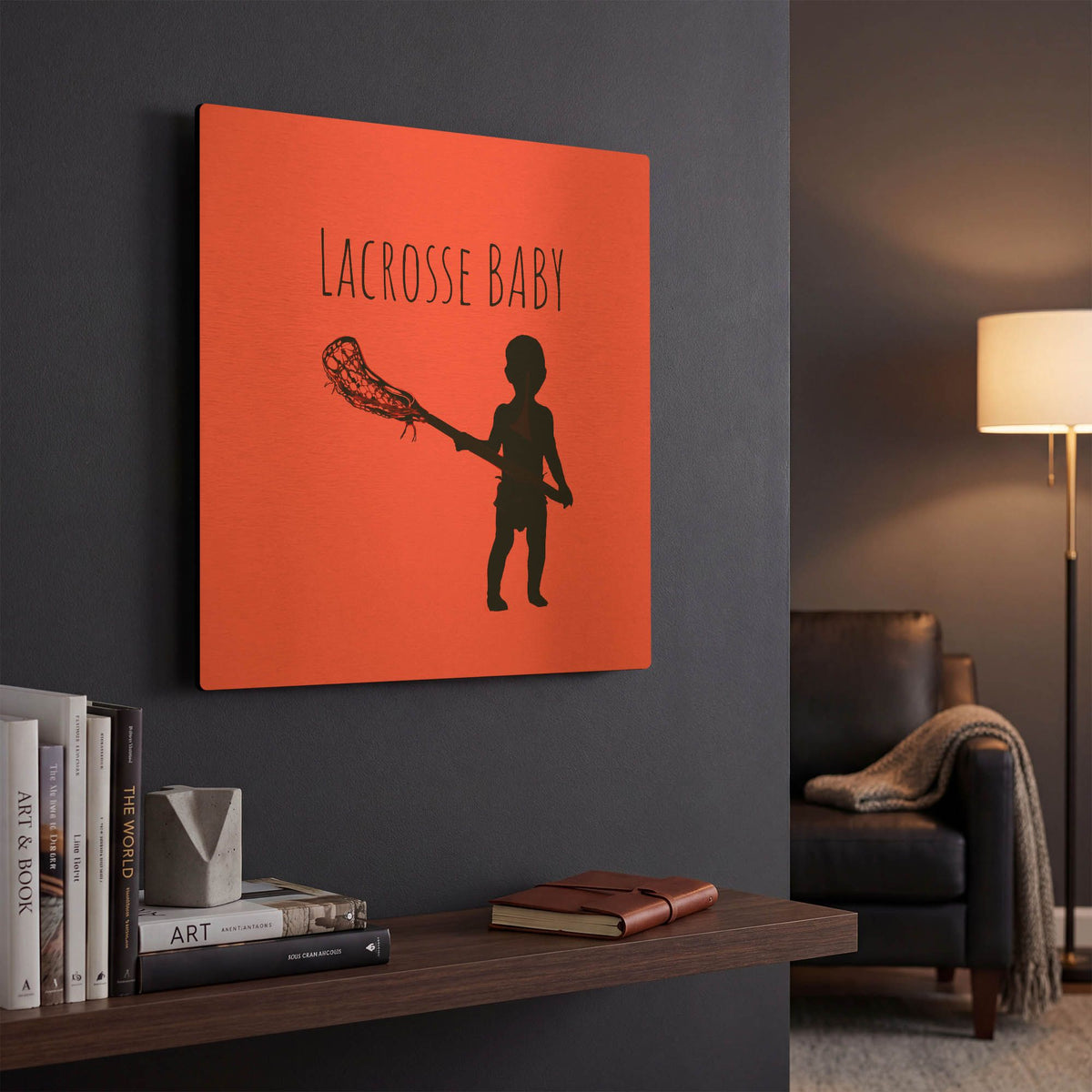 'Lacrosse Baby' By Murray Henderson Fine Art Gold Metal Wall Art