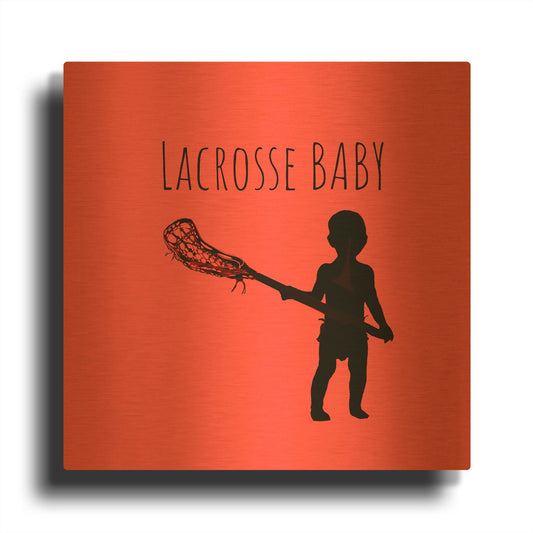 'Lacrosse Baby' By Murray Henderson Fine Art Gold Metal Wall Art
