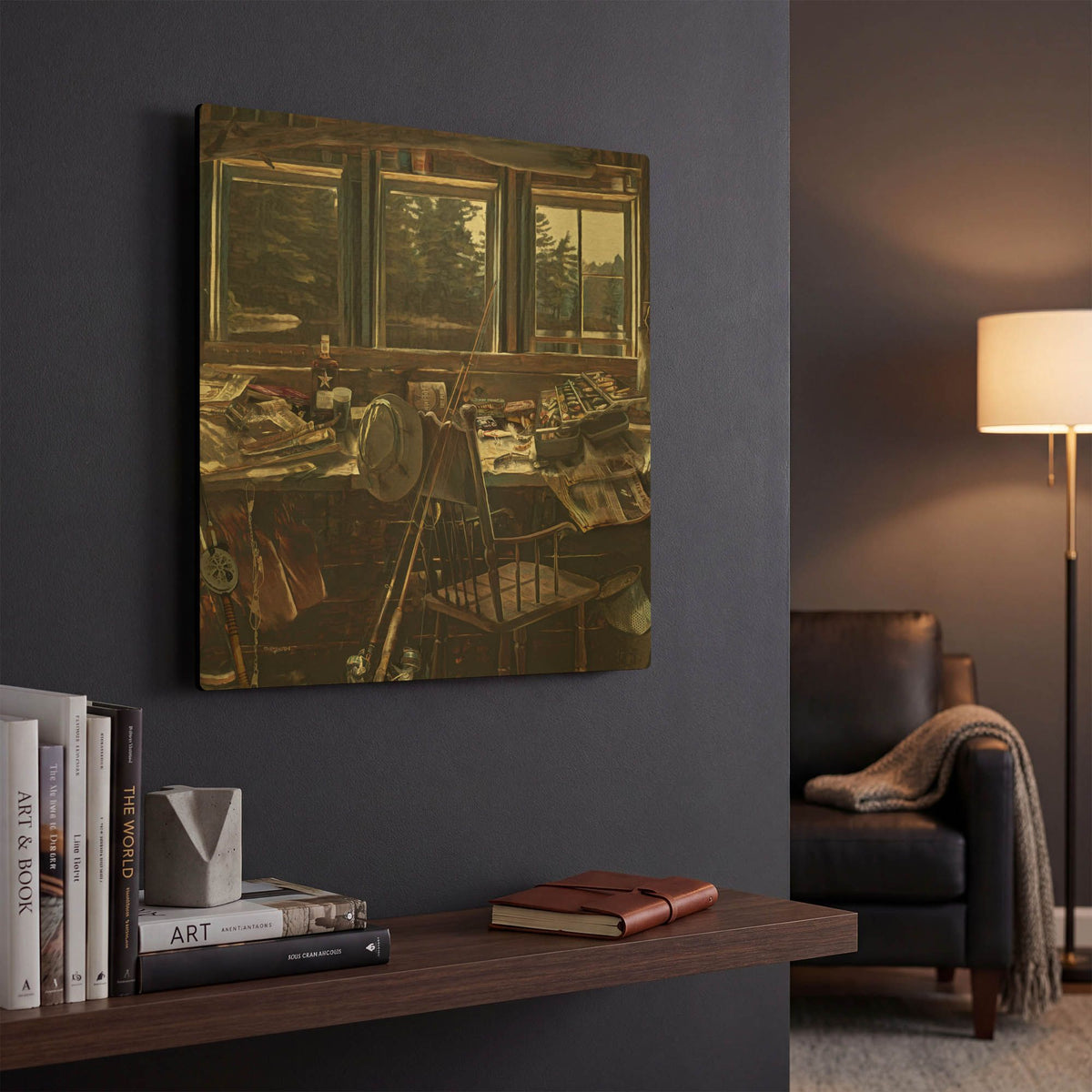 'Gone Fishing 2' By Murray Henderson Fine Art Gold Metal Wall Art
